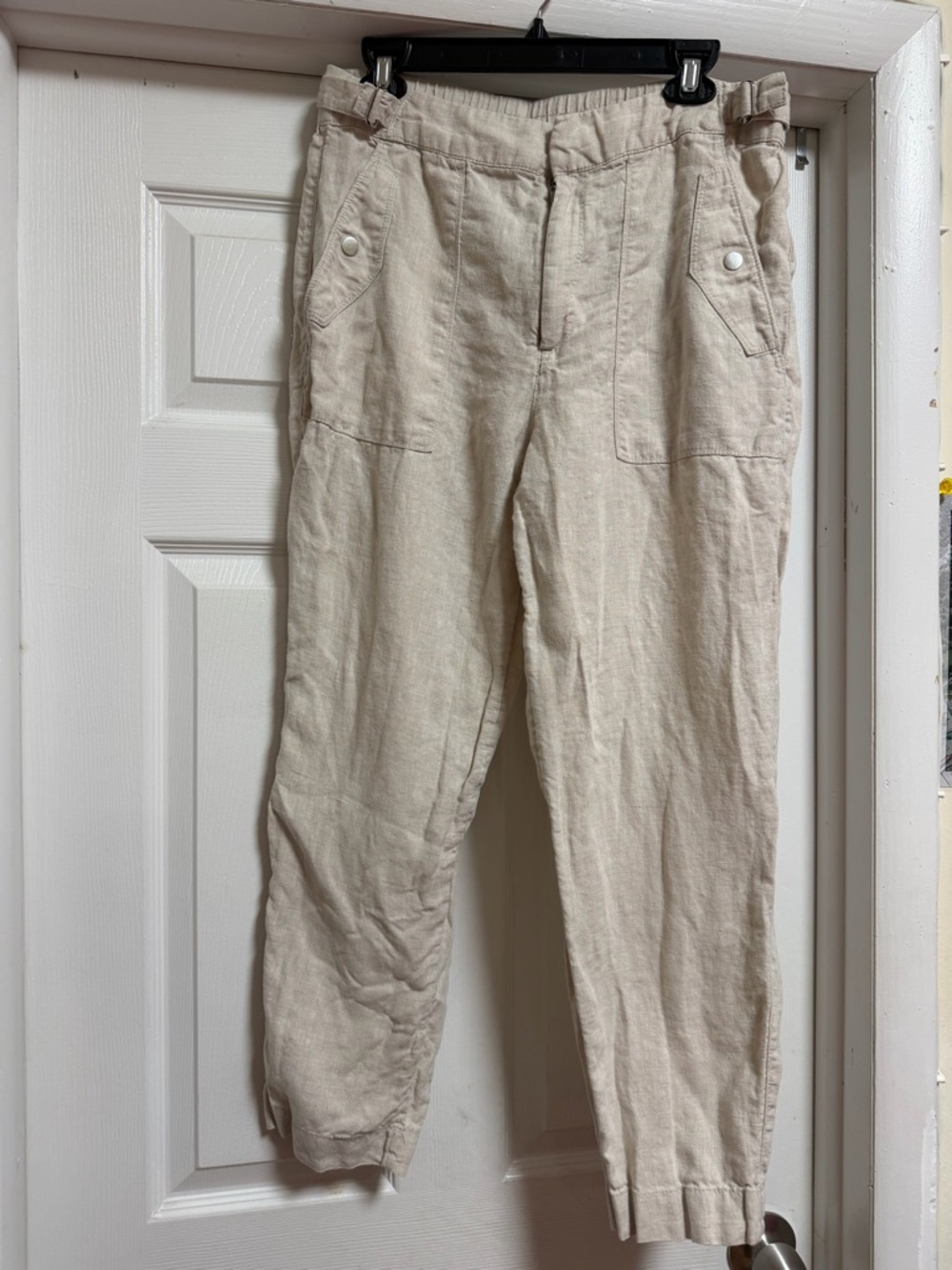 Athleta Voyager Linen Pant Size 12 Color (Undyed) Adjustable waist